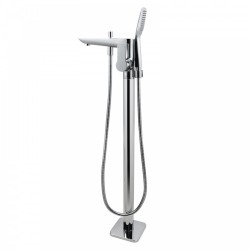 Chrome Freestanding Bathtub Mixer with Handheld Shower Spout Floor Mounted Chrome Freestanding Bathtub Mixer with Handheld Shower Spout Floor Mounted